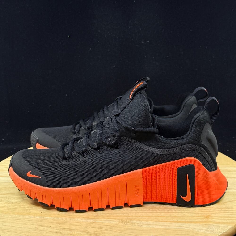 Nike Free Metcon 6 Black Orange Hyper Crimson FJ7127-004 Men's Size 10.5 - Picture 7 of 9